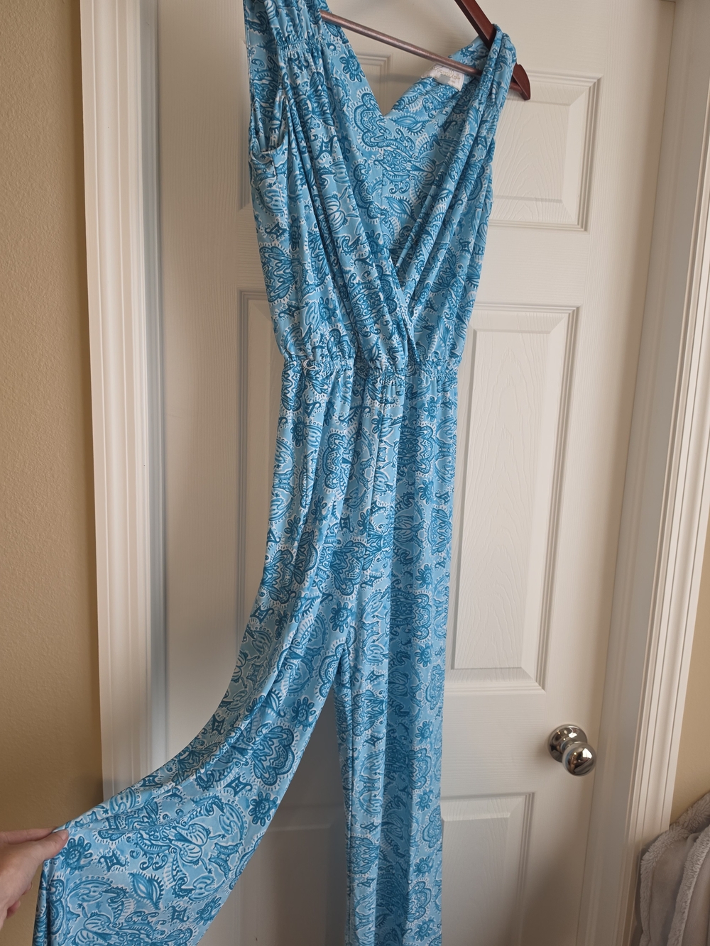 Pappagallo Turquoise Paisley Jumpsuit